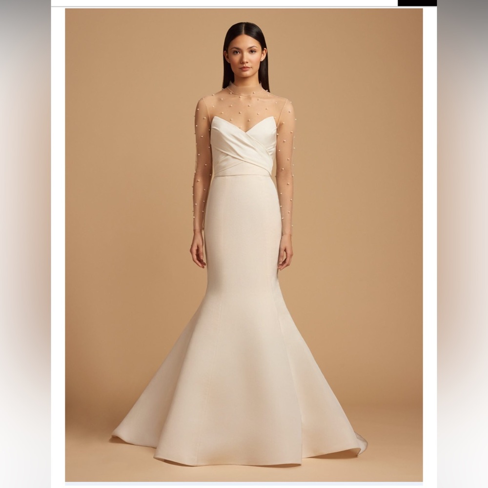 Allison Webb's Meredith wedding dress silk faille fit & flare strapless bodice